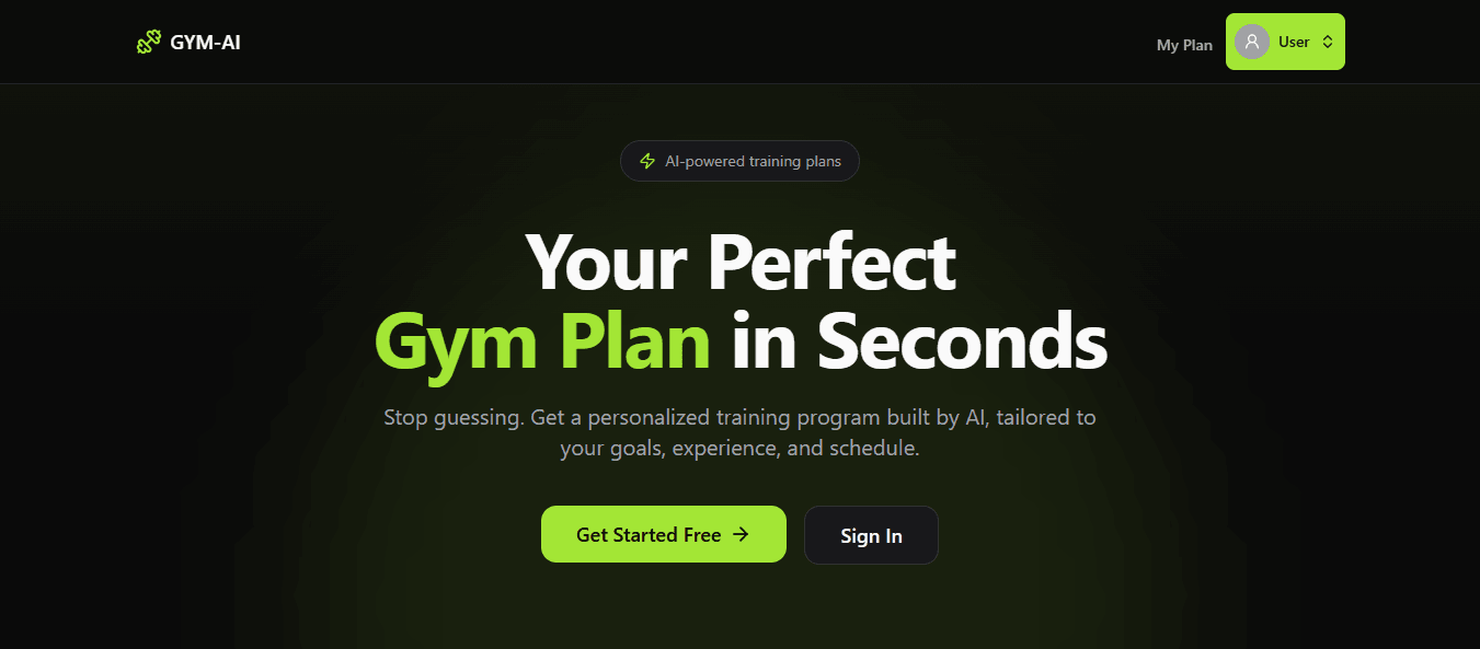 AI Gym Planner — AI Workout Generator