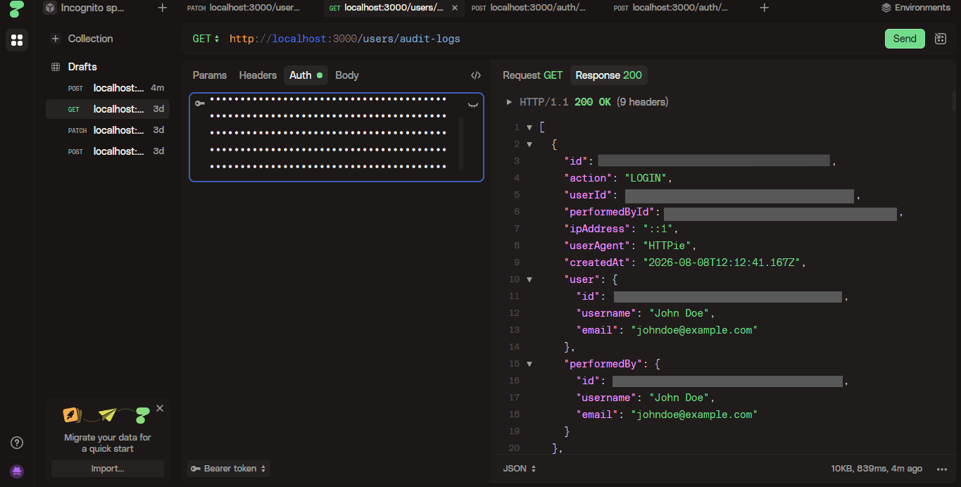 Authentication API — Secure Backend System