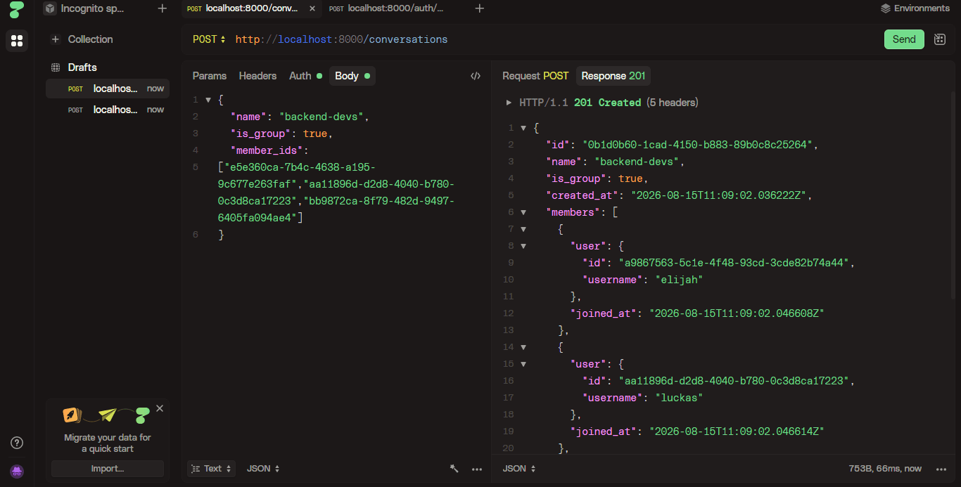 Real-Time Chat Backend — FastAPI